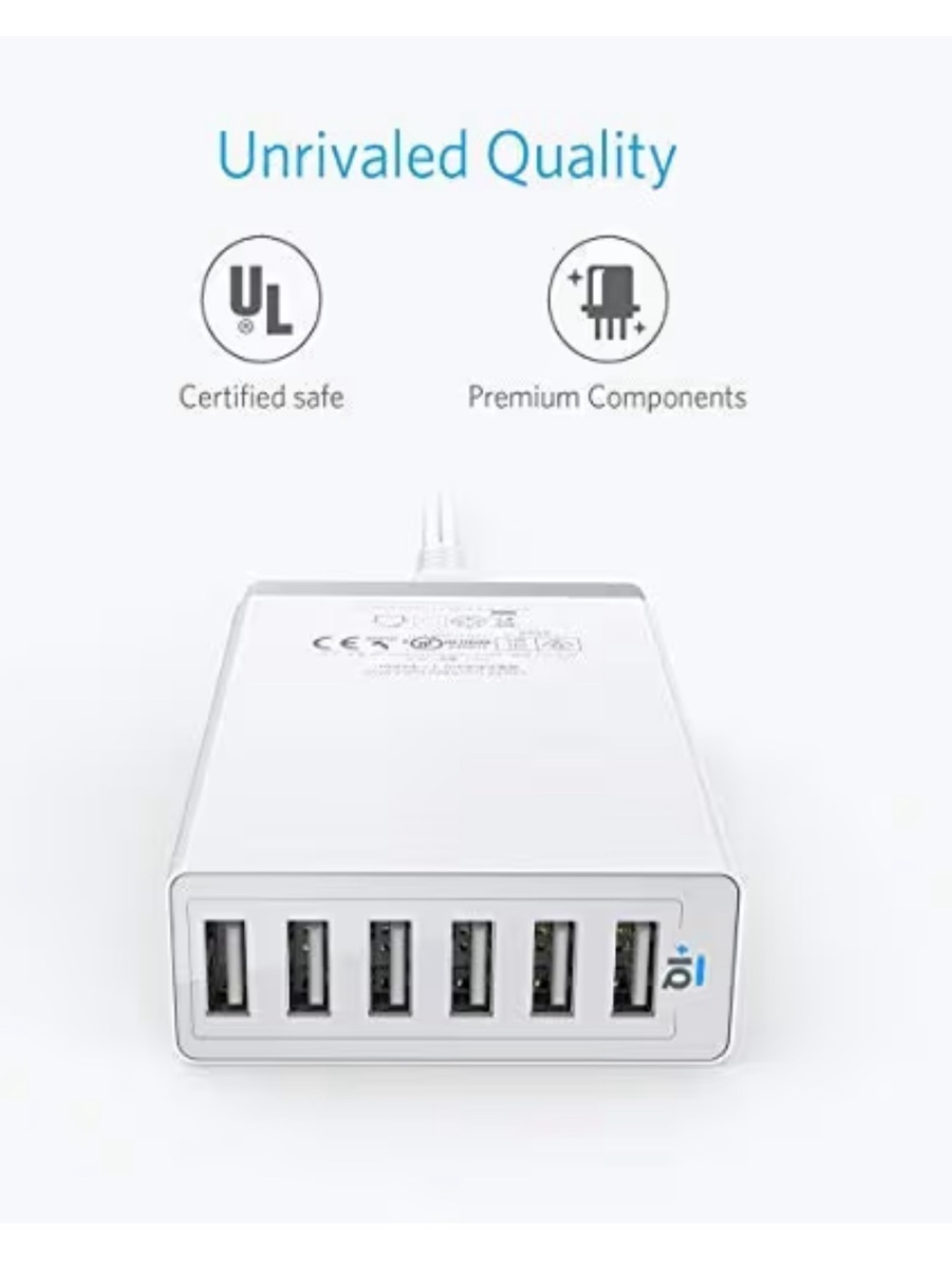 Anker 6-Port USB Charging Station in White